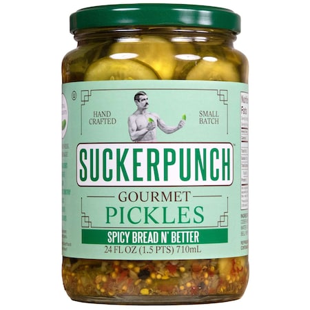 Sucker Punch Spicy Bread N Better Pickle 24 oz., PK6 SPPCB-6082